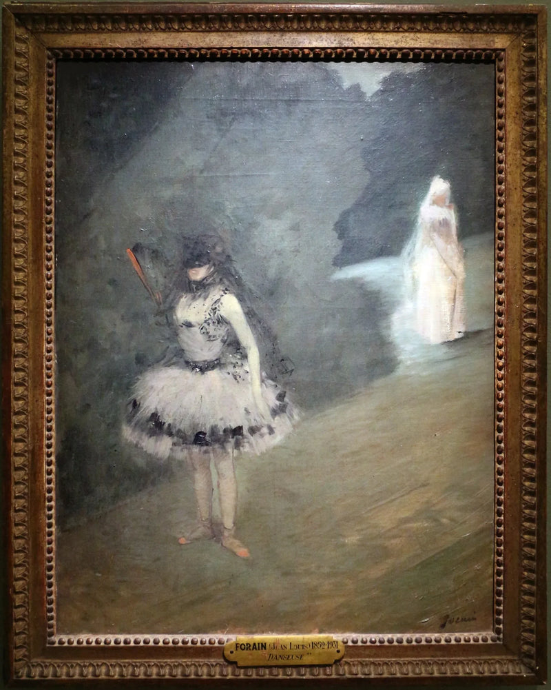 Dansepige stående bag en garderobe - Jean-Louis Forain