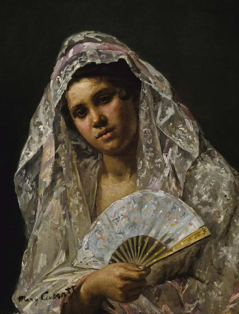 Spansk danserinde iført en blondermantilla - Mary Cassatt