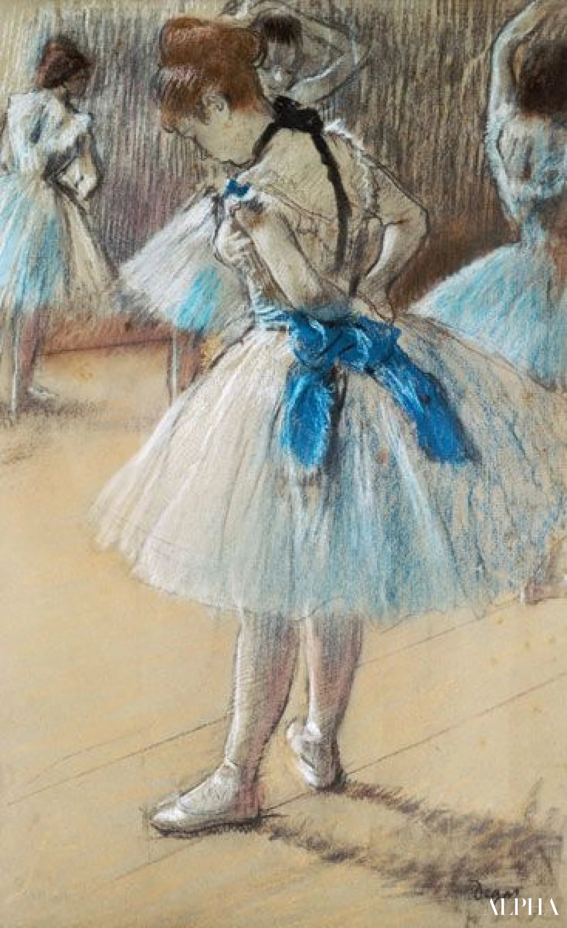 Danserinde (pastel) - Edgar Degas - Reproduktioner af malerier og højkvalitets malerier