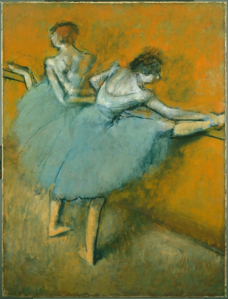 Dansende piger ved stangen - Edgar Degas