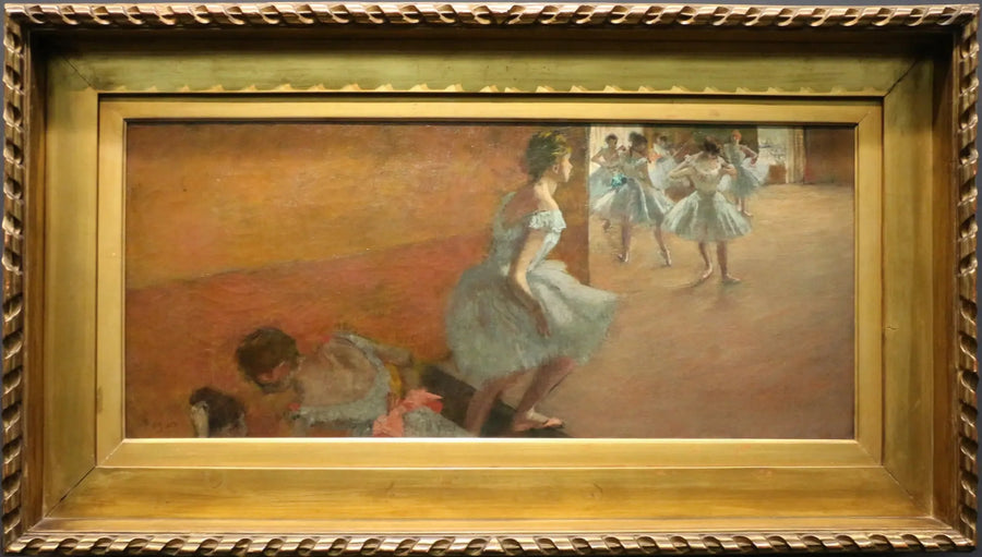 Dansende piger, der går op ad en trappe - Edgar Degas