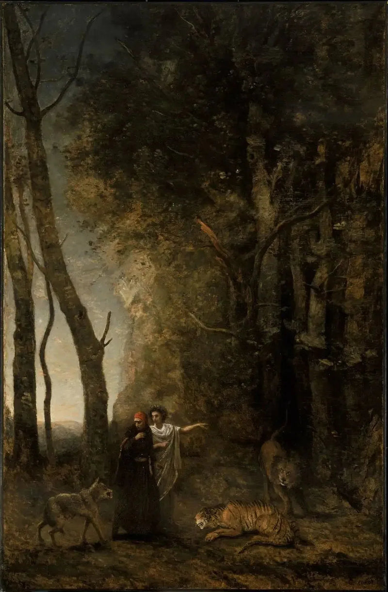 Dante og Virgilio - Jean-Baptiste Camille Corot
