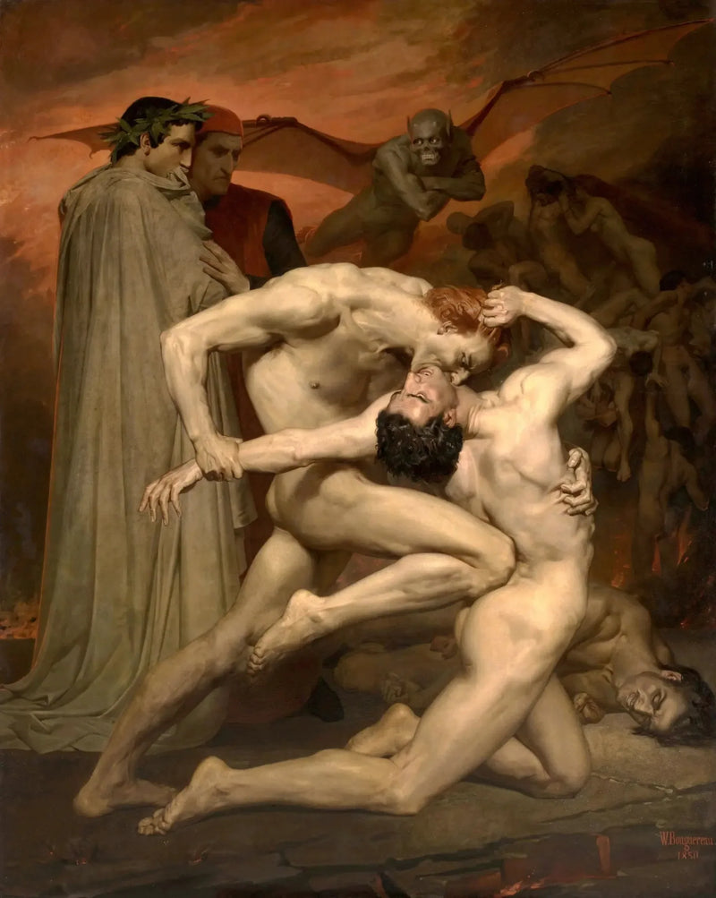 Dante og Vergil i Helvede - Bouguereau