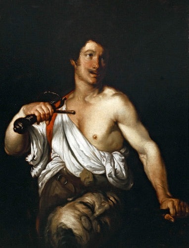 David avec la tête de Goliath - Bernardo Strozzi image 1 tableau peint à l’huile sur toile