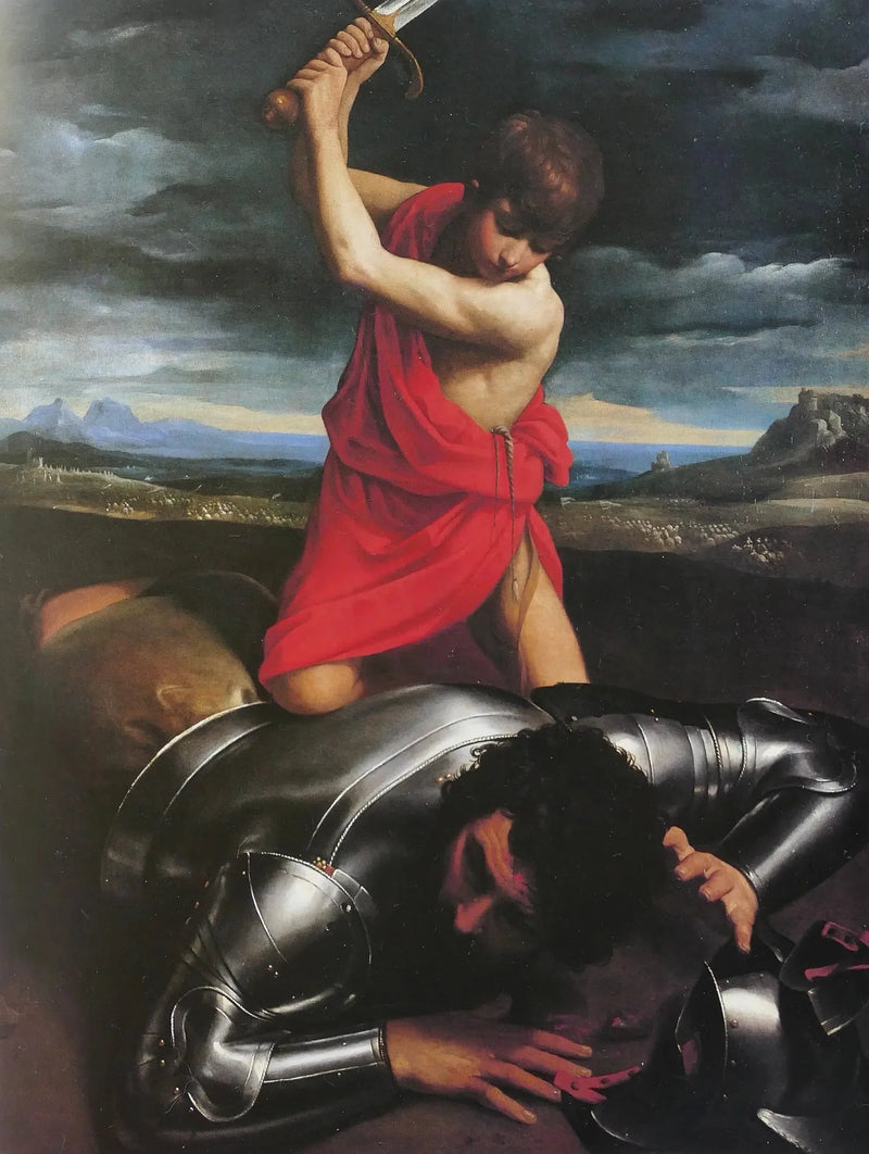 David decapiterer Goliath - Guido Reni