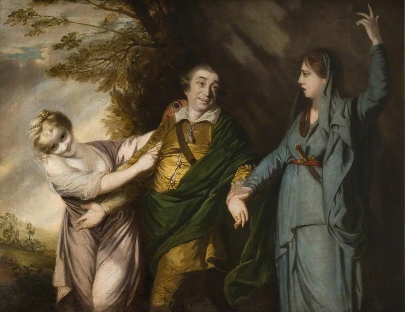 David Garrick mellem tragedie og komedie - Joshua Reynolds