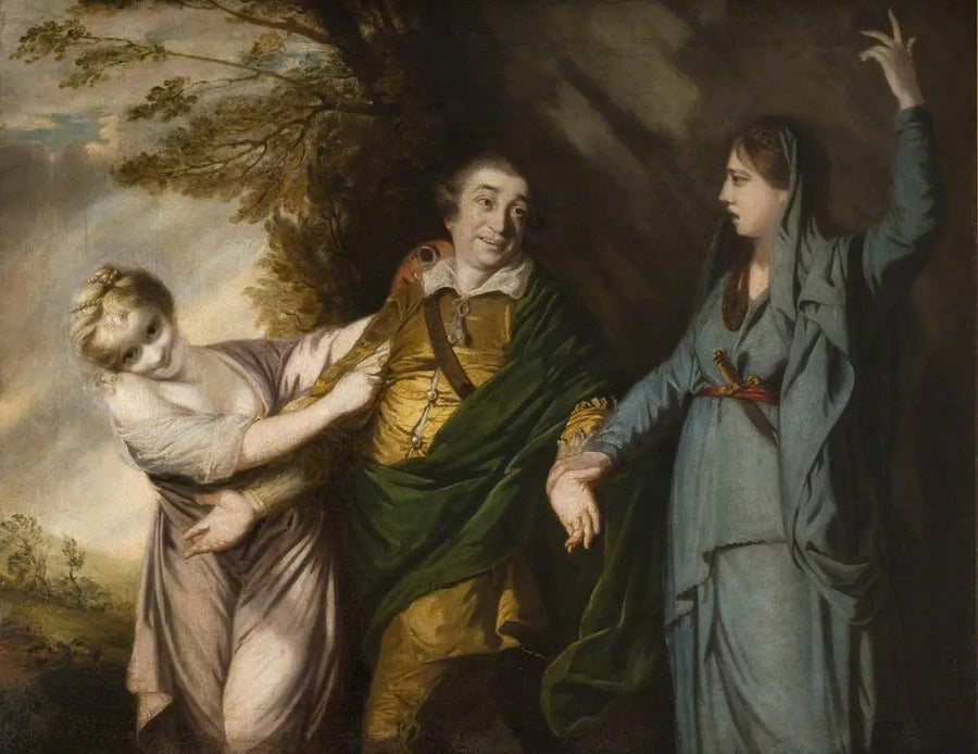 David Garrick mellem tragedie og komedie - Joshua Reynolds