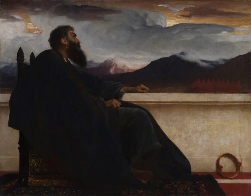 David : « Oh ! hvis jeg havde vinger som en due! Så ville jeg flyve væk, og jeg ville være i hvile. » Salme 55:6 - Frederic Leighton