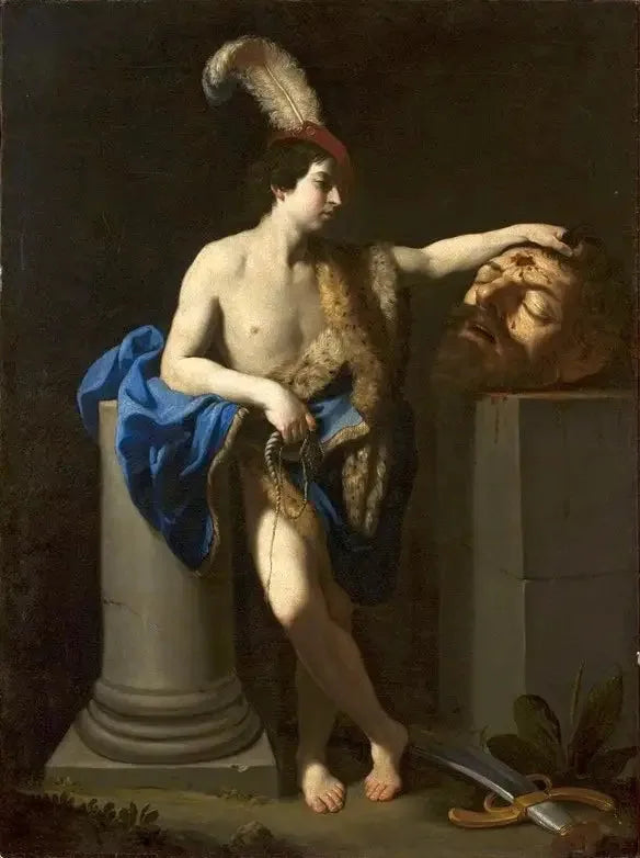 David sejrende Goliath. - Guido Reni