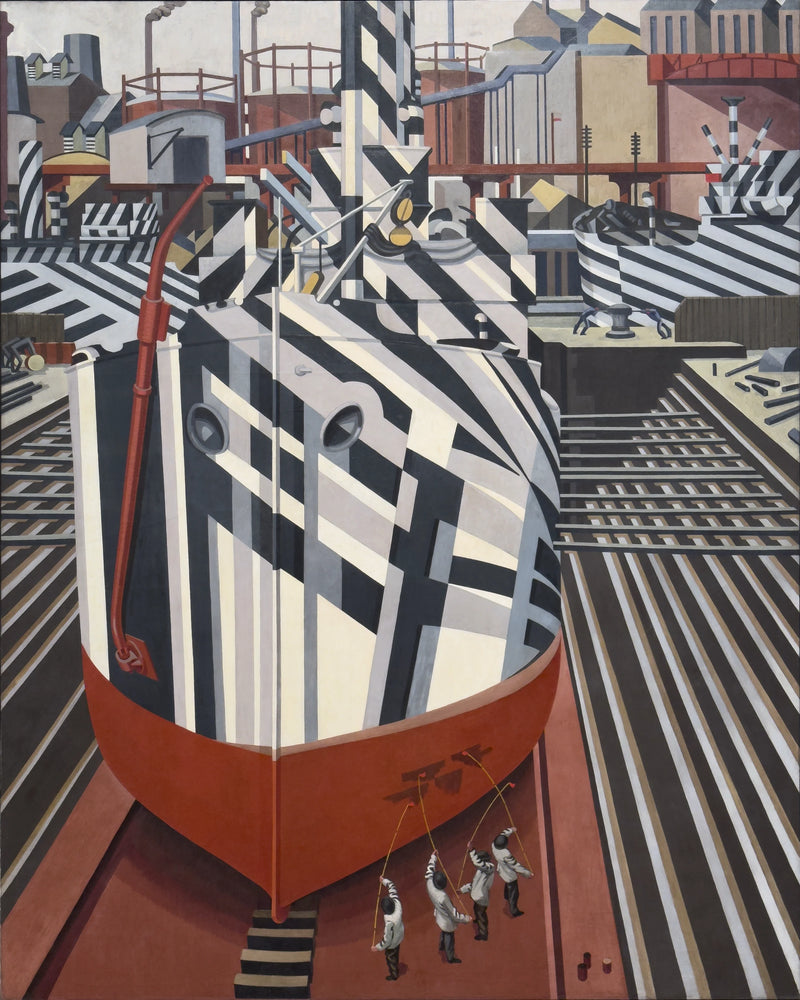 Dazzle-ships in Drydock at Liverpool - Edward Wadsworth