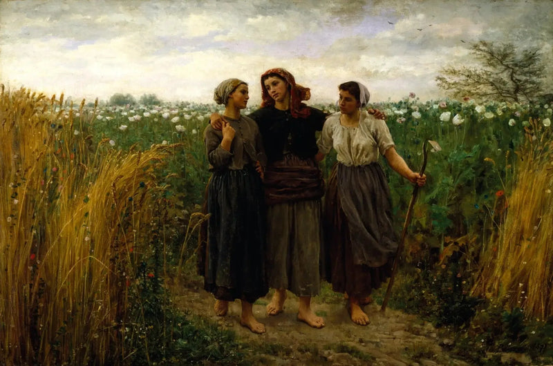 Tilbage fra markerne - Jules Breton