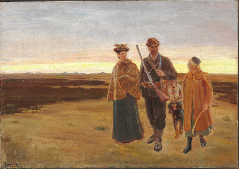Tilbage fra jagt. Studie. -Michael Peter Ancher