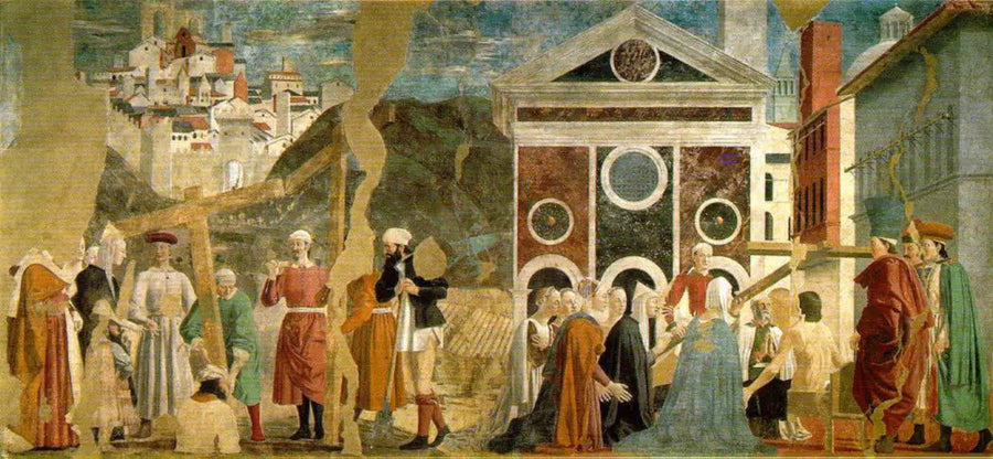 Opdagelse og bevis for den sande kors - Piero della Francesca
