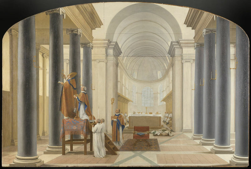 Dedikation af en chartreuse kirke - Eustache Le Sueur