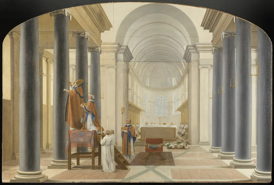 Dedikation af en chartreuse kirke - Eustache Le Sueur