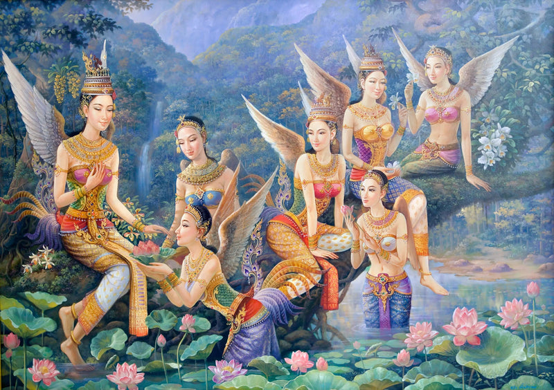Gudinde Kinnaree  | 170 x 120 cm