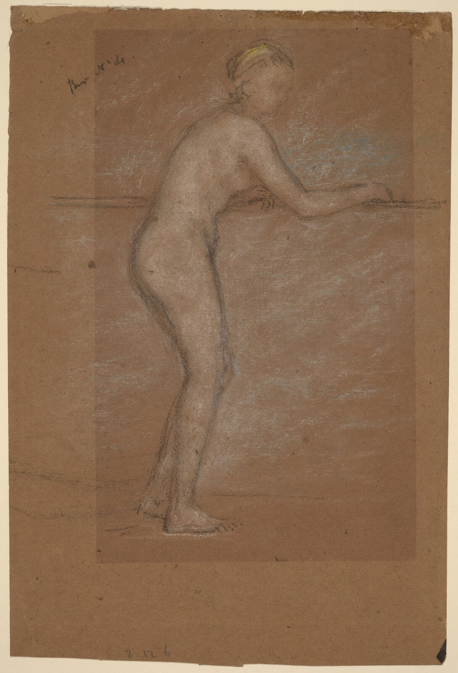 Nude Leaning on a Rail [recto] - James McNeill Whistler