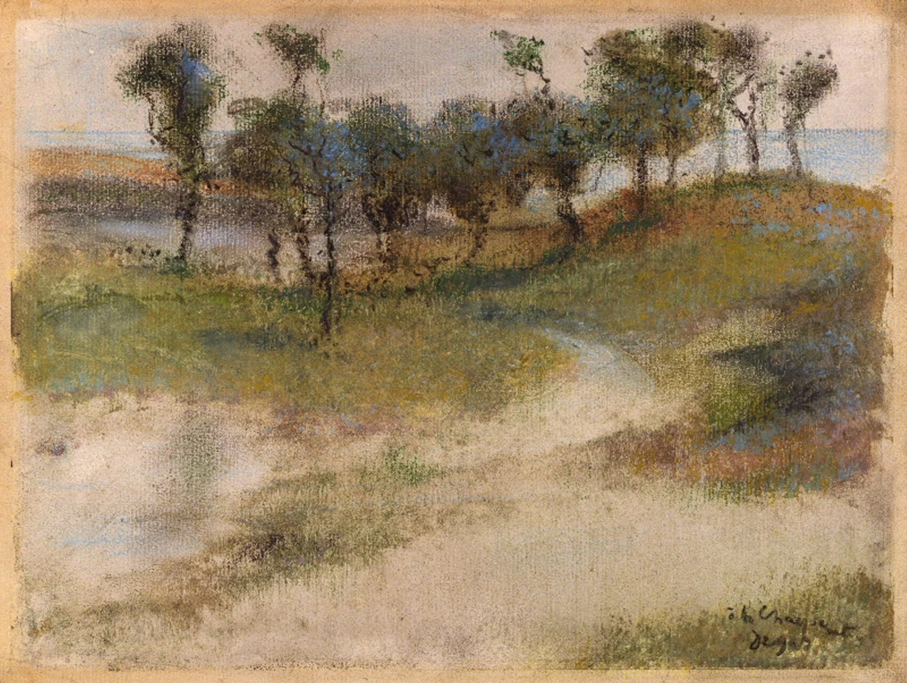 Paysage en bord de mer par Edgar Degas – reproduction peinture à l’huile sur toile