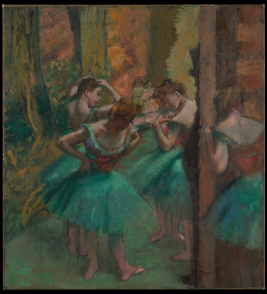 Dansere, roser og grønne - Edgar Degas