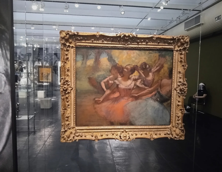 Fire ballerinaer på scenen - Edgar Degas