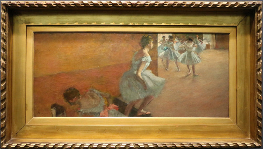 Dansende piger, der går op ad en trappe - Edgar Degas