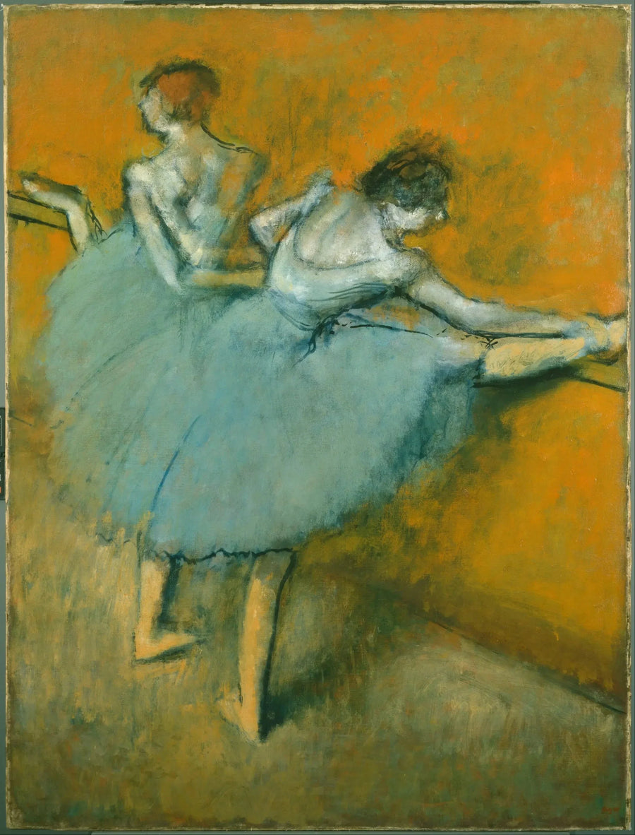 Dansende piger ved stangen - Edgar Degas