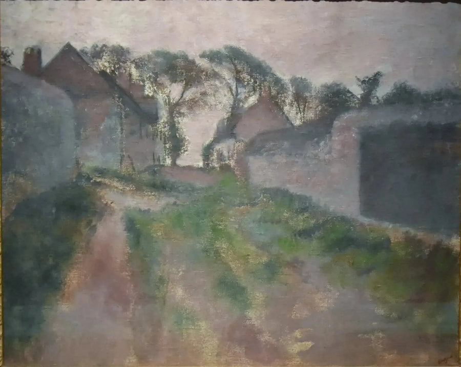 Landsbyens gade. Saint-Valéry-sur-Somme - Edgar Degas
