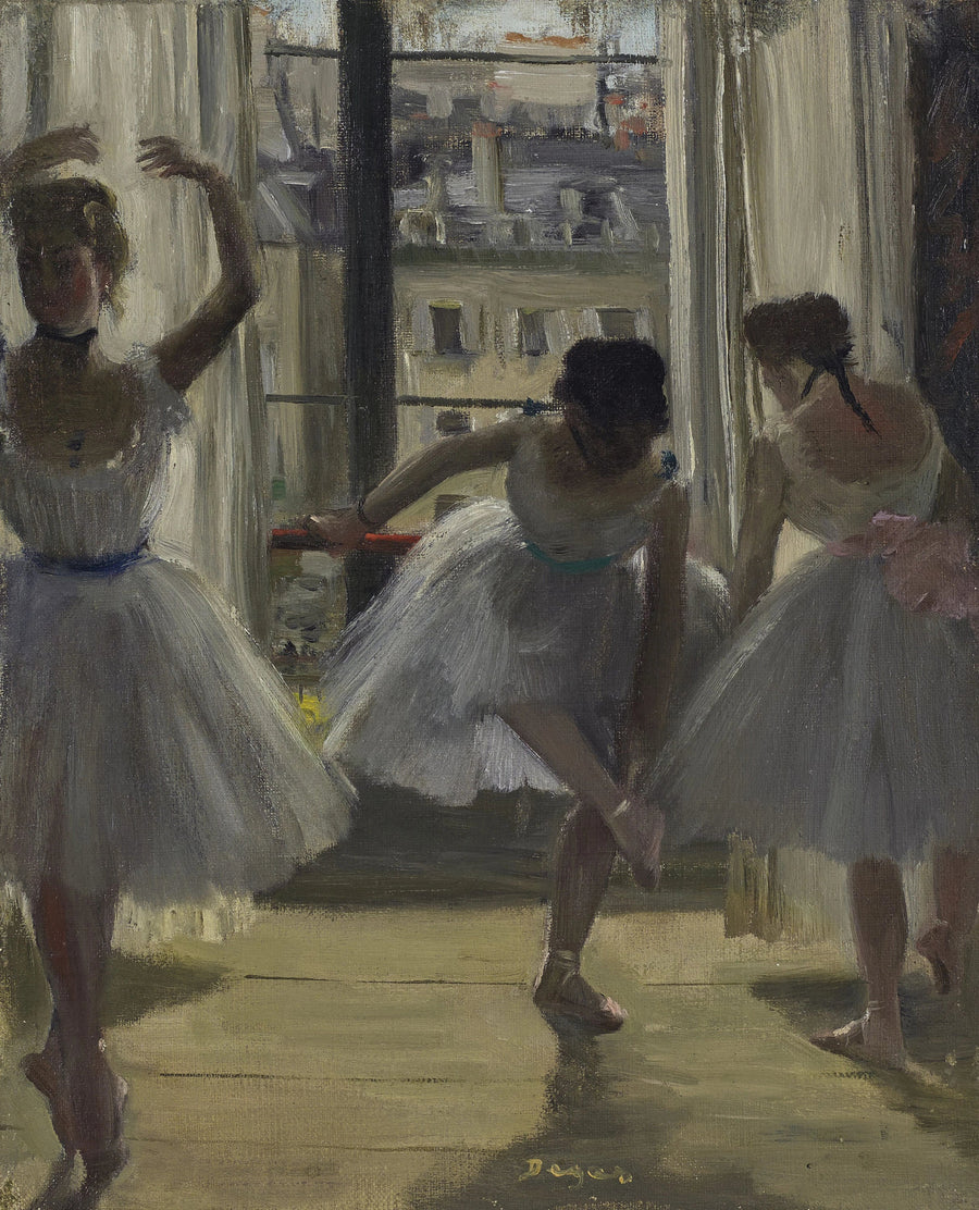 Dansende piger i et træningslokale (Tre Dansere) - Edgar Degas