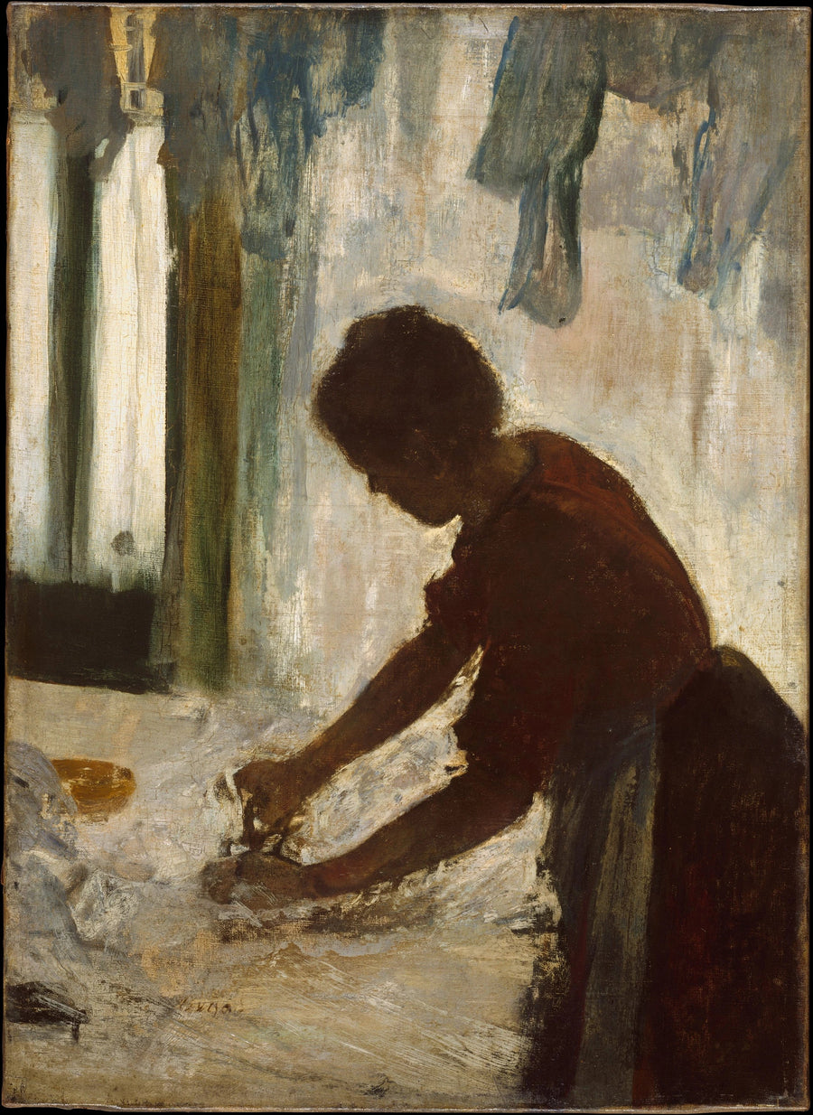 En kvinde, der stryger - Edgar Degas