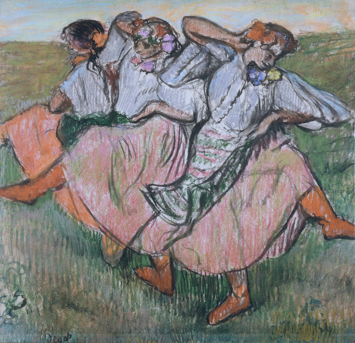 Tre dansere i ukrainsk kostume, omkring 1895 - Degas