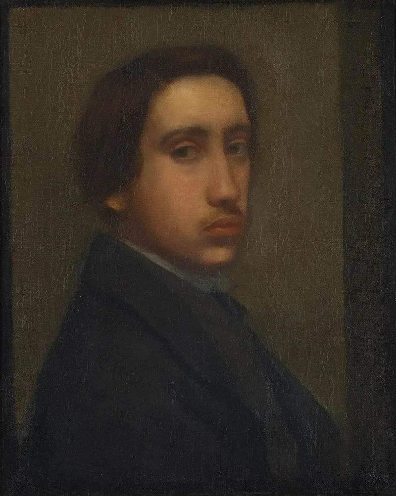 Degas i den sorte frakke (Selvportræt) - Edgar Degas