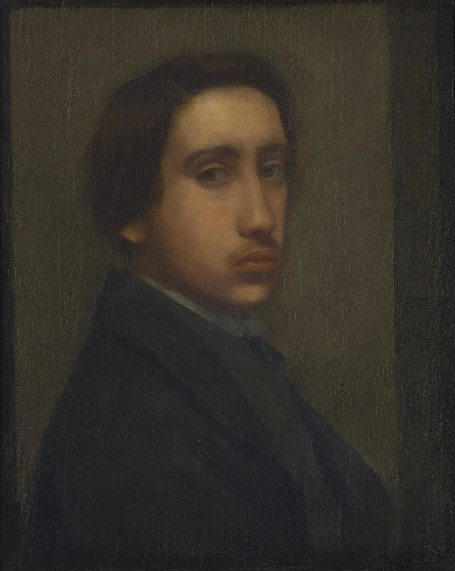 Degas i den sorte frakke (Selvportræt) - Edgar Degas