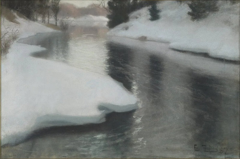 Forårstø - Frits Thaulow