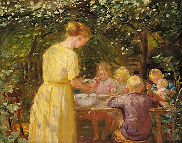 Frokost i haven - Anna Ancher