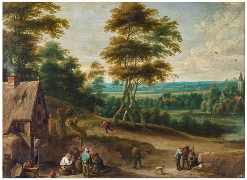 Landsbyboernes frokost - David Teniers den Yngre