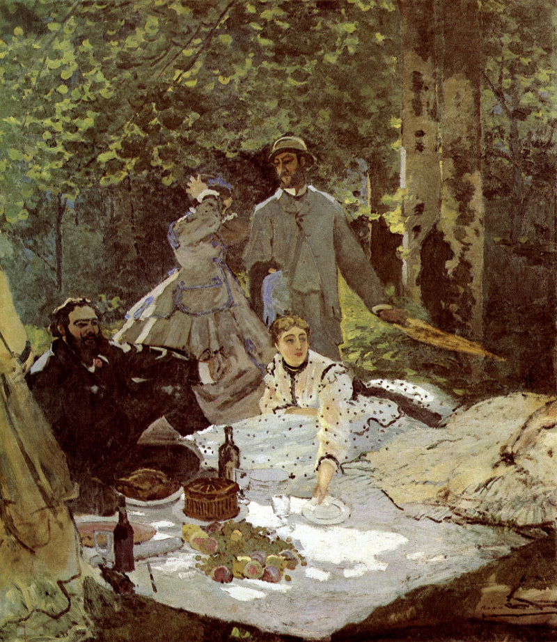Frokost på græsset, centralt fragment W63/2 - Claude Monet