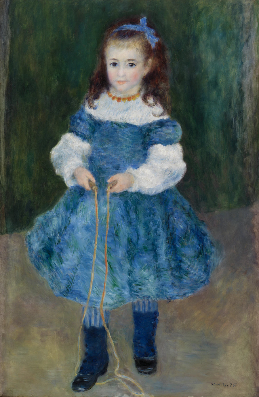 Pige med sjippetov (Portræt af Delphine Legrand) - Pierre-Auguste Renoir