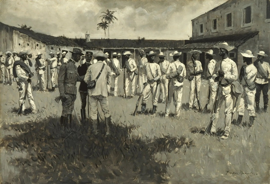 Demantling af Gomez' hær - Frederic Remington