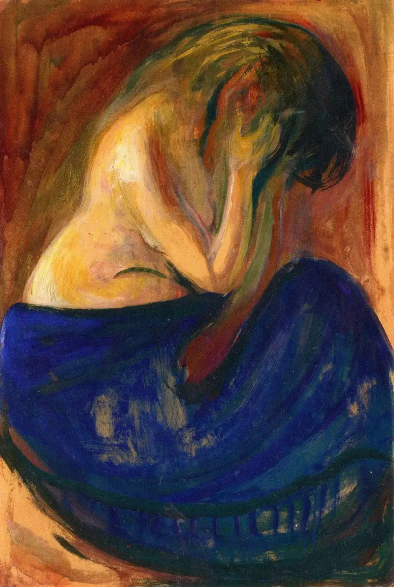 Halvnude med blå nederdel - Edvard Munch