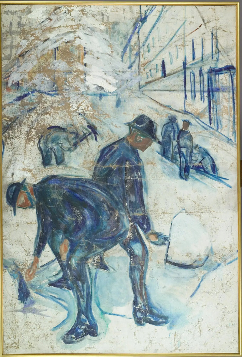 Sneplove på en byggeplads - Edvard Munch
