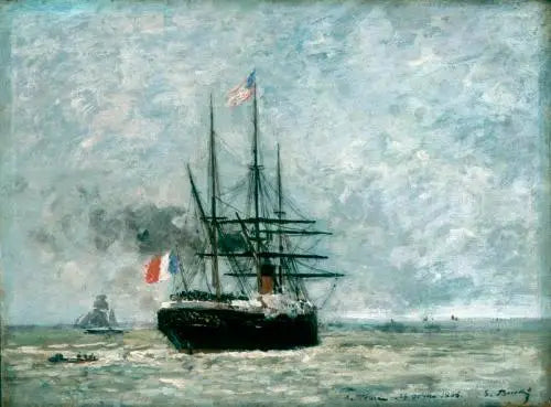 Afgang fra havnen - Eugène Boudin