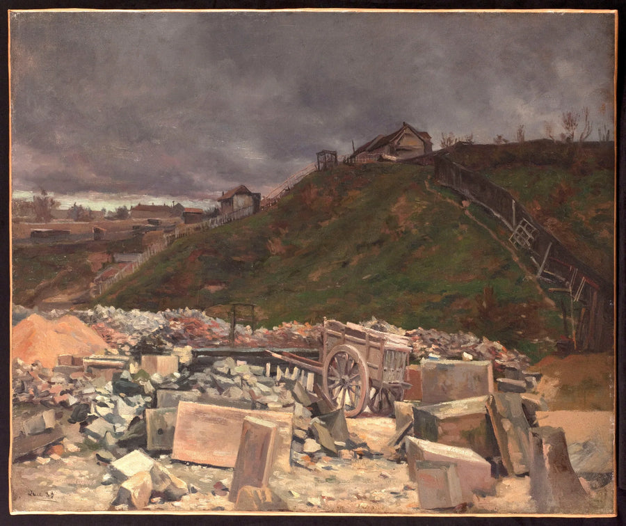 Pavéaflejringsplads i Montmartre - Maximilien Luce