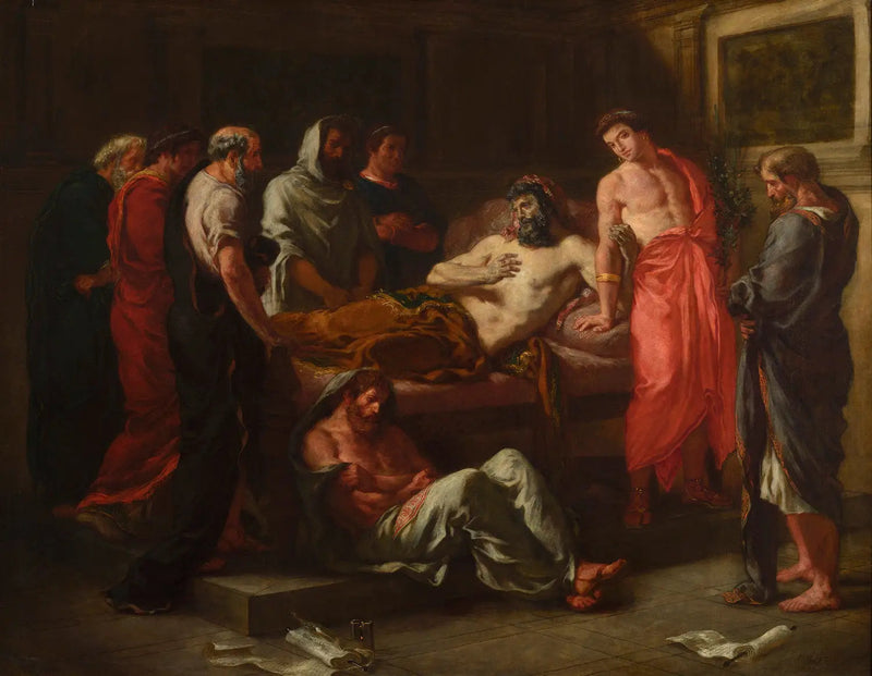 Den sidste tale fra kejser Marcus Aurelius - Eugène Delacroix