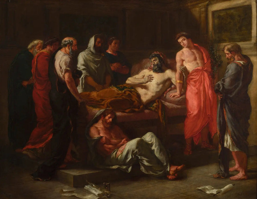 Den sidste tale fra kejser Marcus Aurelius - Eugène Delacroix