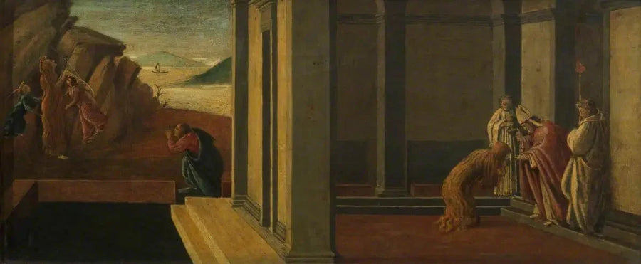 De sidste øjeblikke af Magdalena (prædelle, panel fire) - Sandro Botticelli