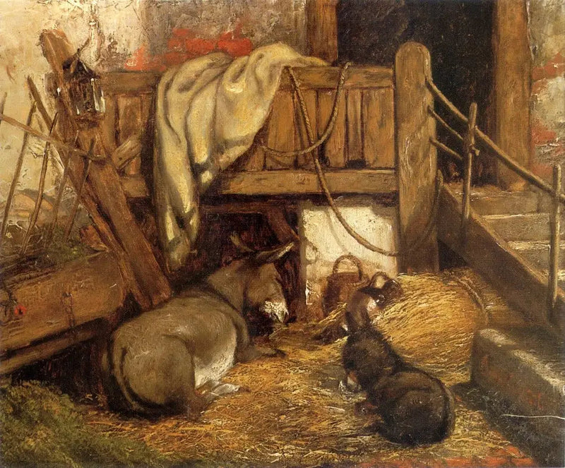 Æsler i stallen. - John Constable