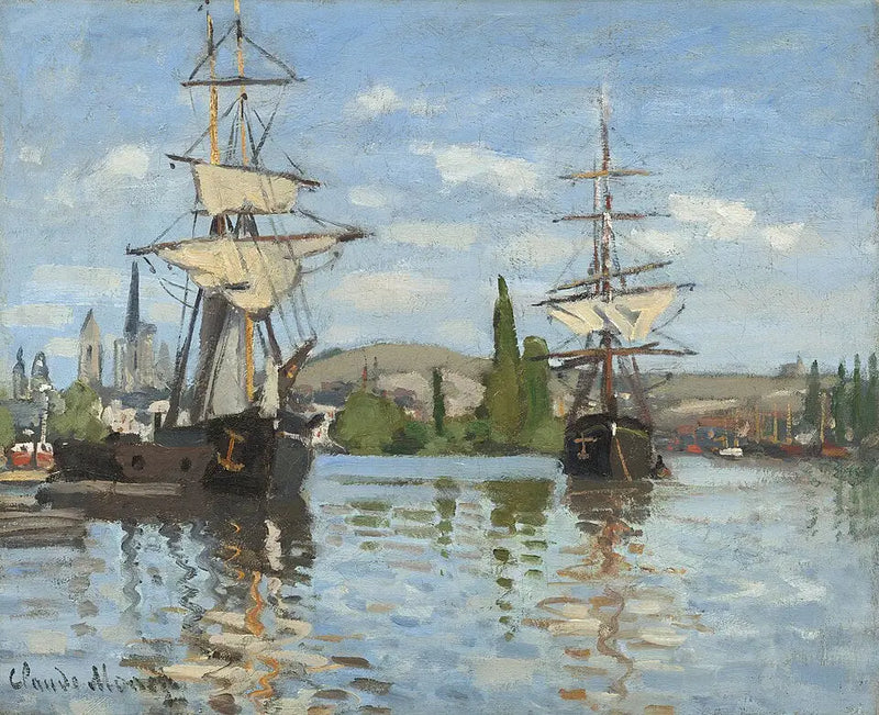 Både i Rouen på Seinen - Claude Monet