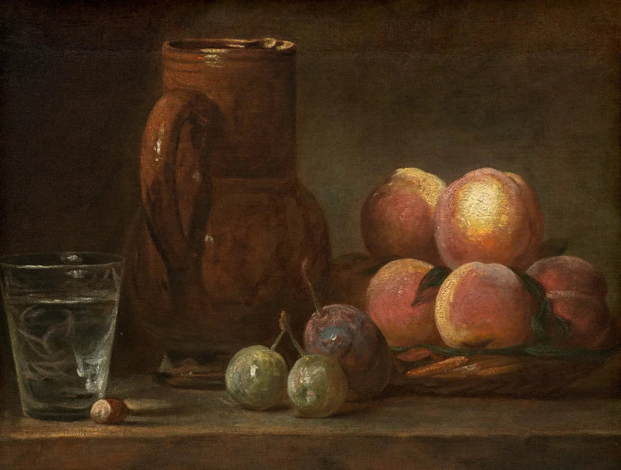 Frugt, en kande og et glas - Jean Siméon Chardin