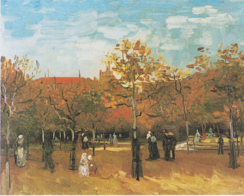 Folk der går i en park - Vincent van Gogh