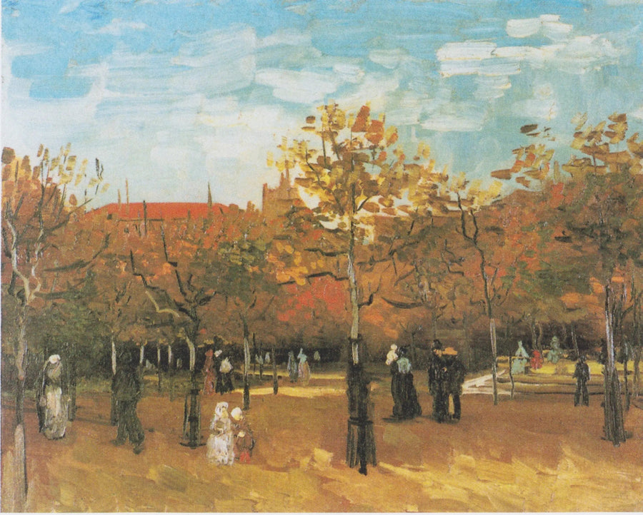 Folk der går i en park - Vincent van Gogh